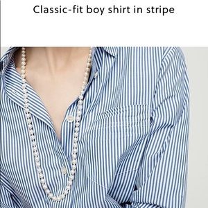 Classic fit j crew pinstripe 👚